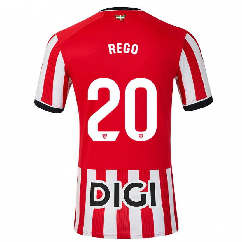 Danxen Kinderen Alejandro Rego #20 Rood Zwart Wit Thuisshirt Thuistenue 2026/27 T-Shirt België