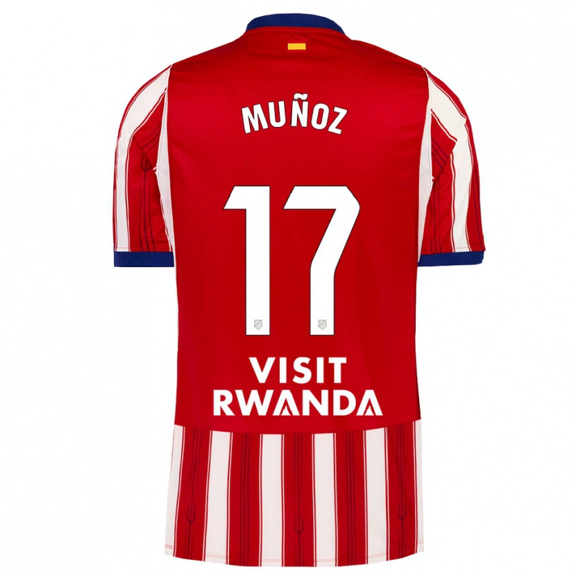 Danxen Kinderen David Muñoz #17 Koninklijk Blauw Rood Wit Thuisshirt Thuistenue 2026/27 T-Shirt België