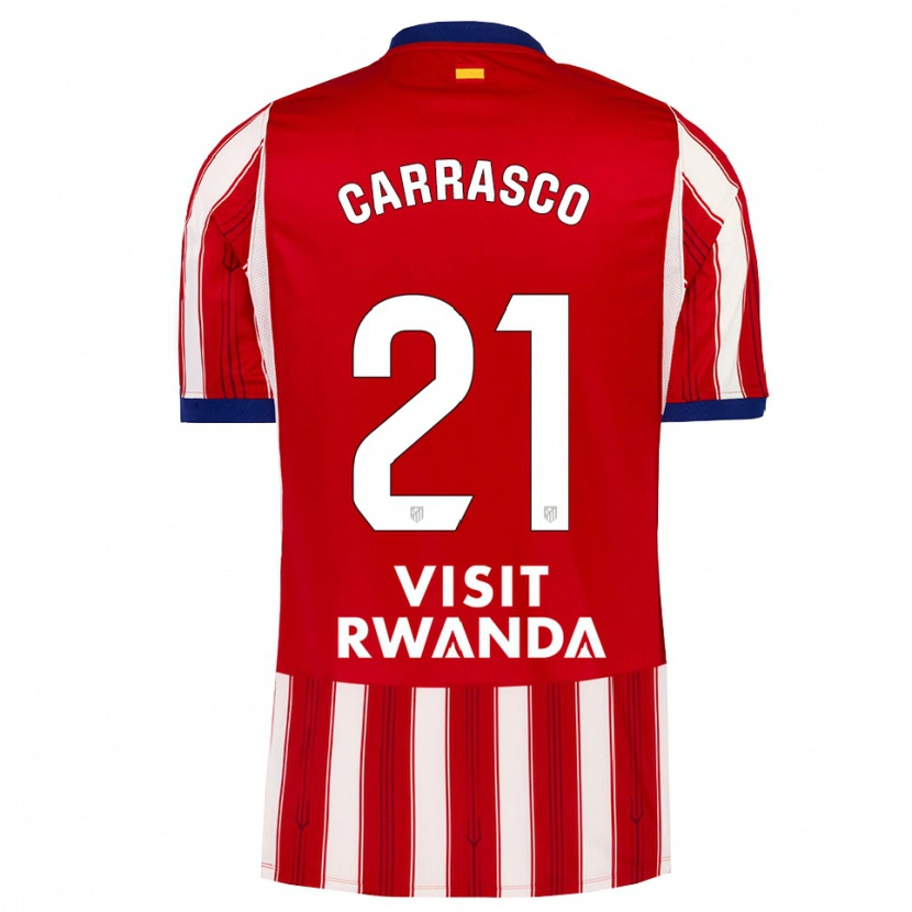 Danxen Kinderen Yannick Carrasco #21 Koninklijk Blauw Rood Wit Thuisshirt Thuistenue 2026/27 T-Shirt België