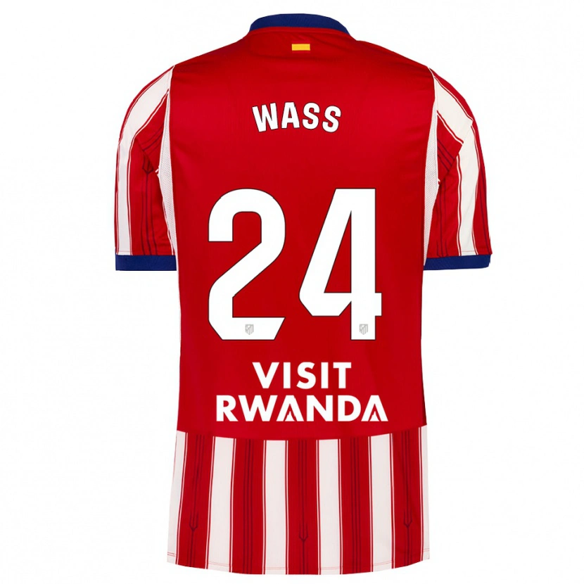 Danxen Kinderen Daniel Wass #24 Koninklijk Blauw Rood Wit Thuisshirt Thuistenue 2026/27 T-Shirt België