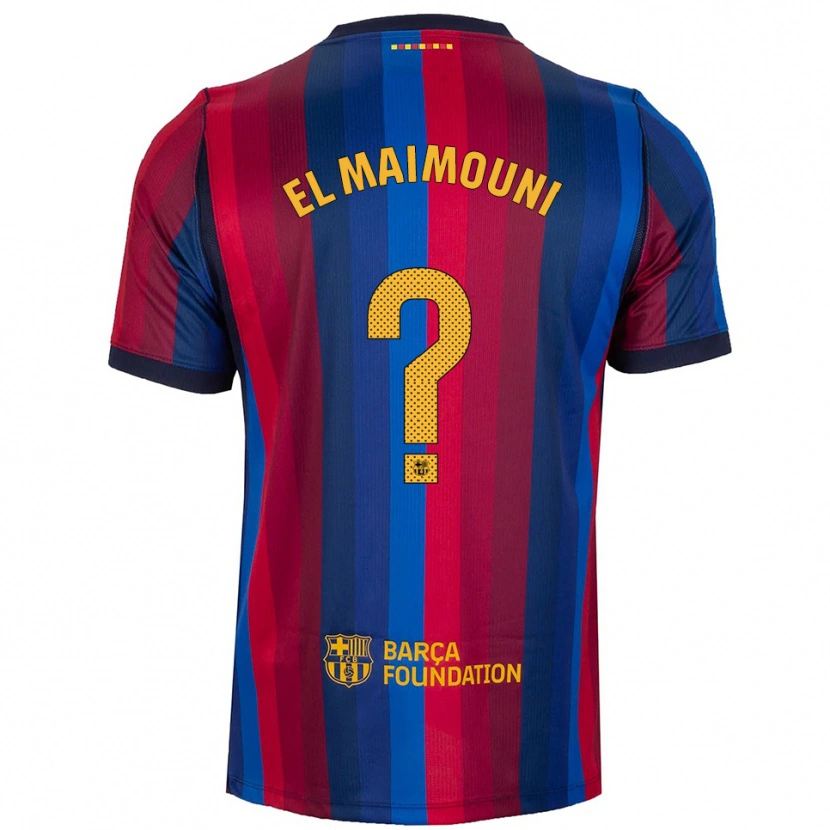 Danxen Kinderen Mahdi El Maimouni #0 Koninklijk Blauw Rood Geel Thuisshirt Thuistenue 2026/27 T-Shirt België