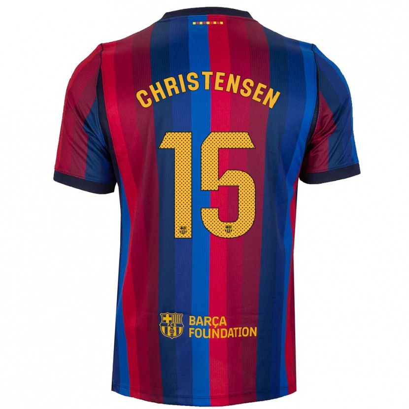 Danxen Kinderen Andreas Christensen #15 Koninklijk Blauw Rood Geel Thuisshirt Thuistenue 2026/27 T-Shirt België