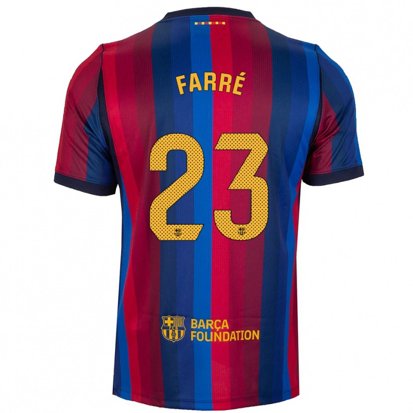 Danxen Kinderen Landry Farré #23 Koninklijk Blauw Rood Geel Thuisshirt Thuistenue 2026/27 T-Shirt België