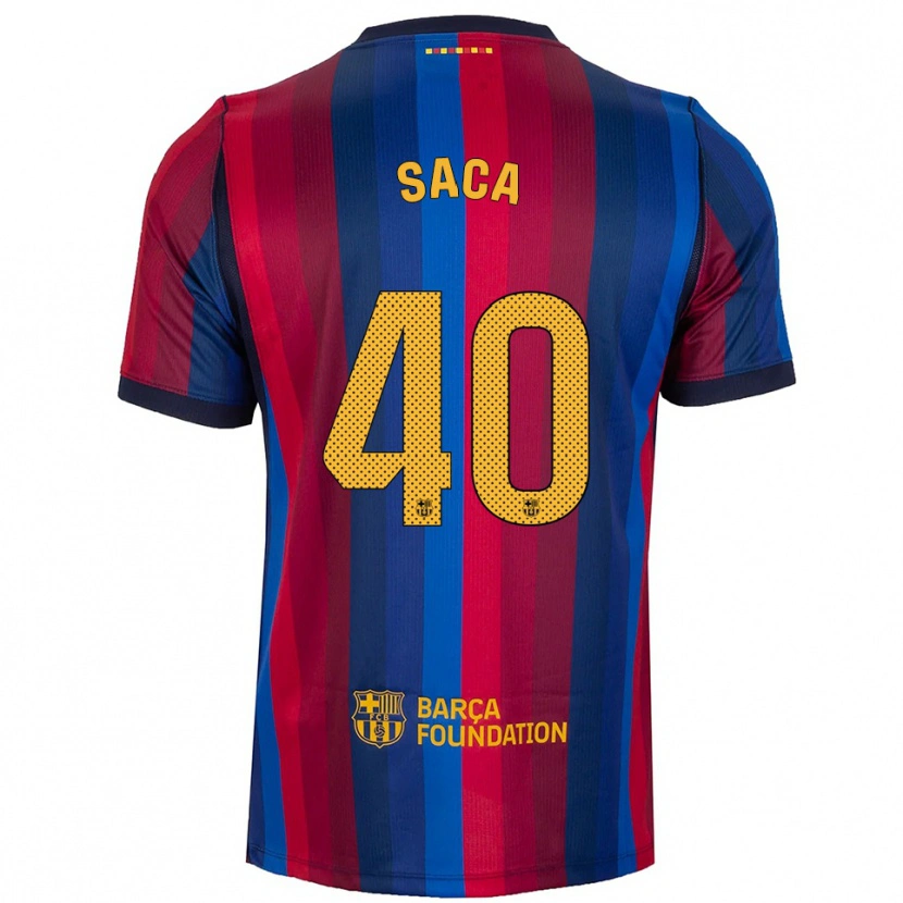 Danxen Kinderen Leo Saca #40 Koninklijk Blauw Rood Geel Thuisshirt Thuistenue 2026/27 T-Shirt België