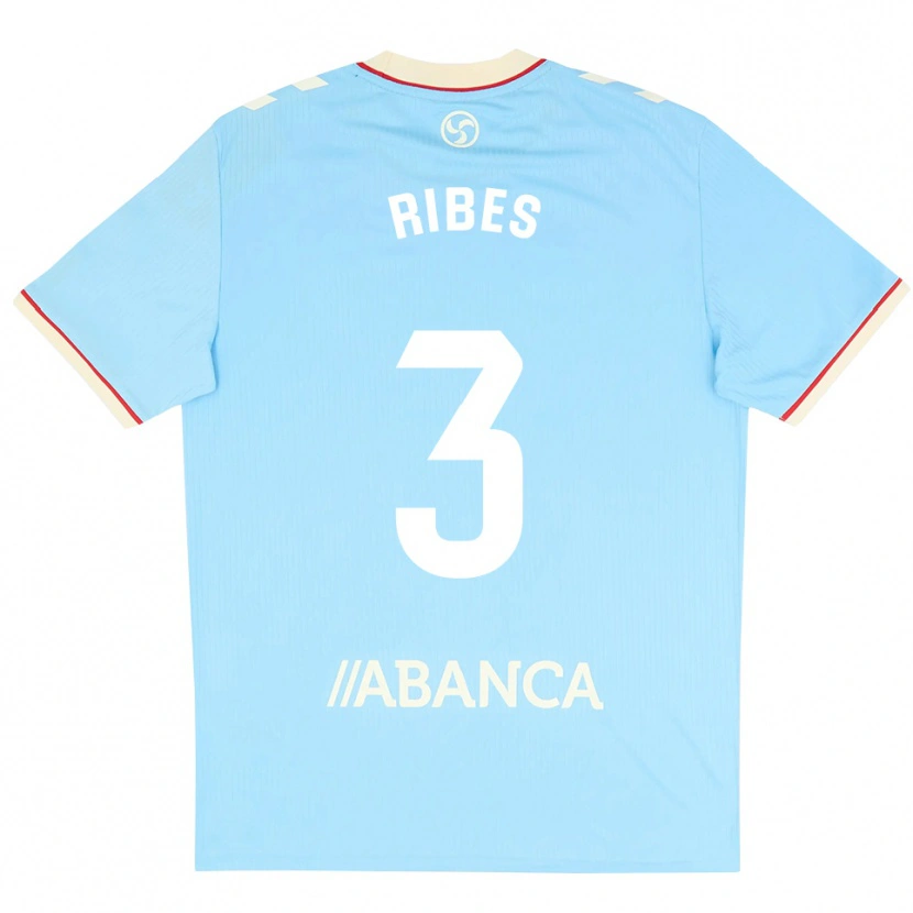 Danxen Kinderen Kike Ribes #3 Hemelsblauw Wit Rood Thuisshirt Thuistenue 2026/27 T-Shirt België