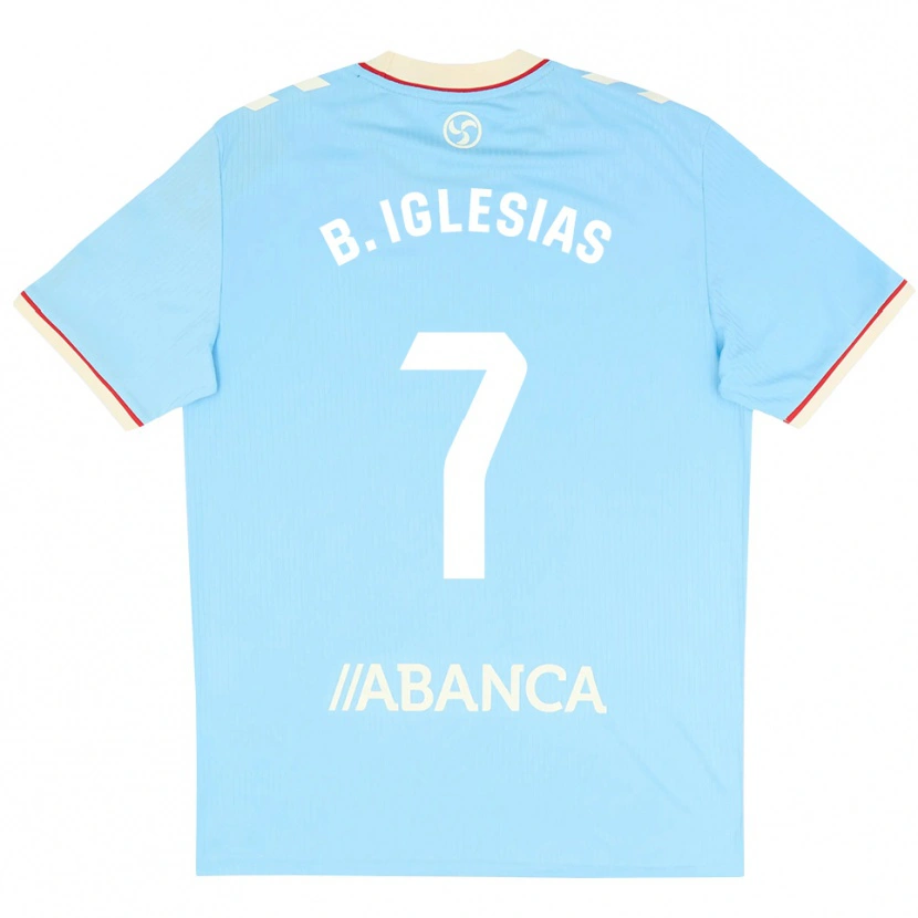 Danxen Kinderen Borja Iglesias #7 Hemelsblauw Wit Rood Thuisshirt Thuistenue 2026/27 T-Shirt België