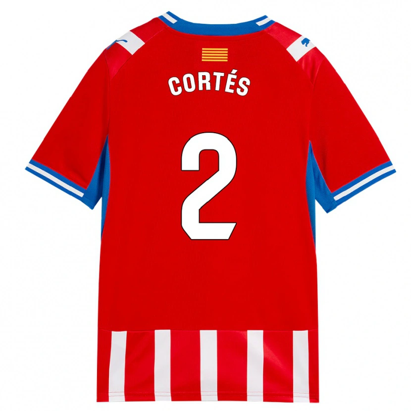 Danxen Kinderen Sergio Cortés #2 Rood Wit Hemelsblauw Thuisshirt Thuistenue 2026/27 T-Shirt België