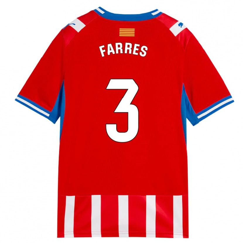 Danxen Kinderen Biel Farrés #3 Rood Wit Hemelsblauw Thuisshirt Thuistenue 2026/27 T-Shirt België
