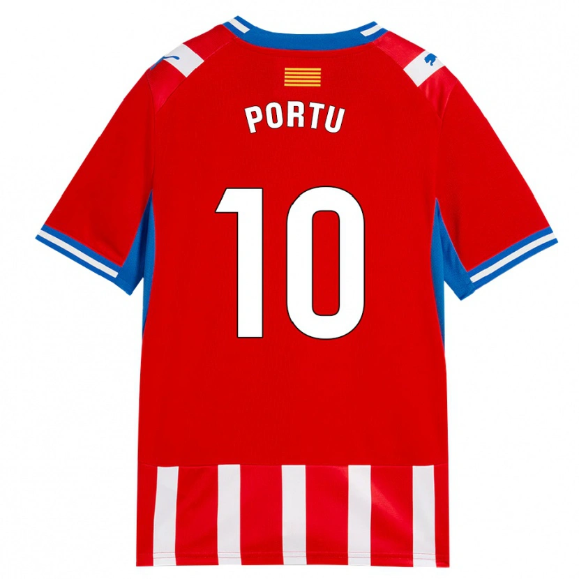 Danxen Kinderen Cristian Portugués Manzanera #10 Rood Wit Hemelsblauw Thuisshirt Thuistenue 2026/27 T-Shirt België