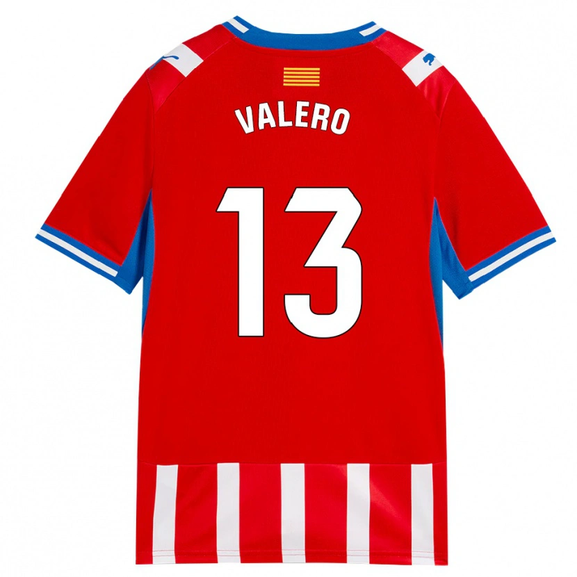 Danxen Kinderen Eliana Valero #13 Rood Wit Hemelsblauw Thuisshirt Thuistenue 2026/27 T-Shirt België