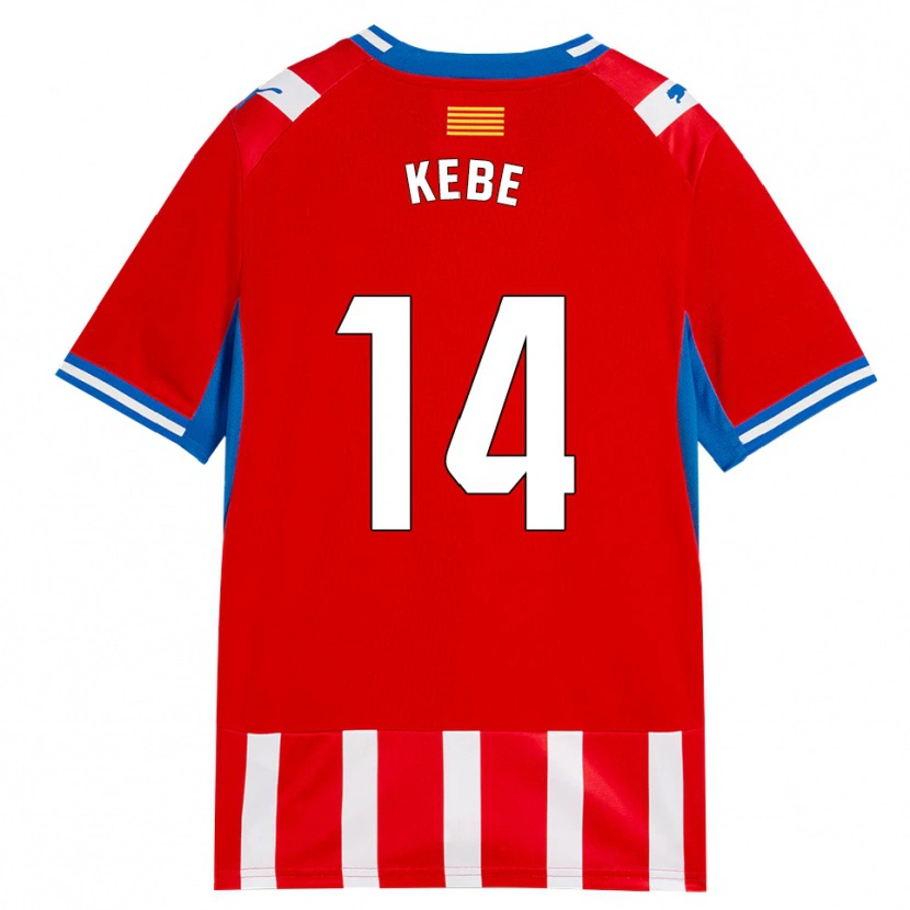Danxen Kinderen Moussa Kébé #14 Rood Wit Hemelsblauw Thuisshirt Thuistenue 2026/27 T-Shirt België