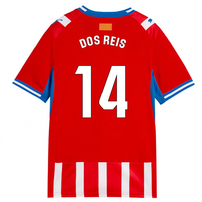 Danxen Kinderen Leo Dos Reis #14 Rood Wit Hemelsblauw Thuisshirt Thuistenue 2026/27 T-Shirt België