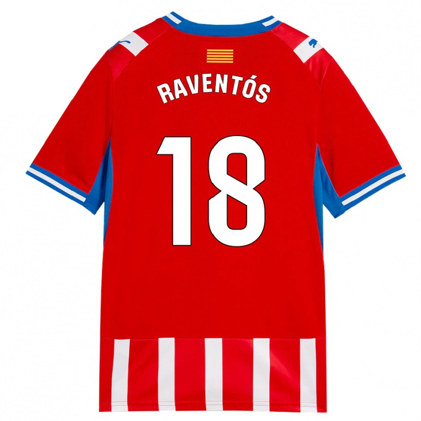 Danxen Kinderen Joan Raventós #18 Rood Wit Hemelsblauw Thuisshirt Thuistenue 2026/27 T-Shirt België