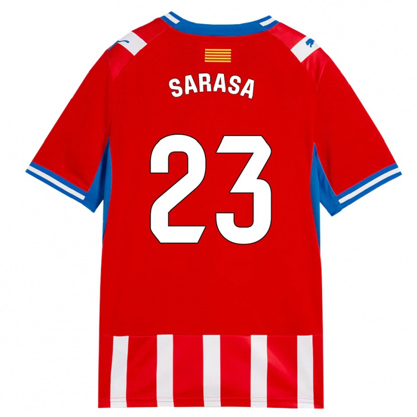 Danxen Kinderen Javi Sarasa #23 Rood Wit Hemelsblauw Thuisshirt Thuistenue 2026/27 T-Shirt België