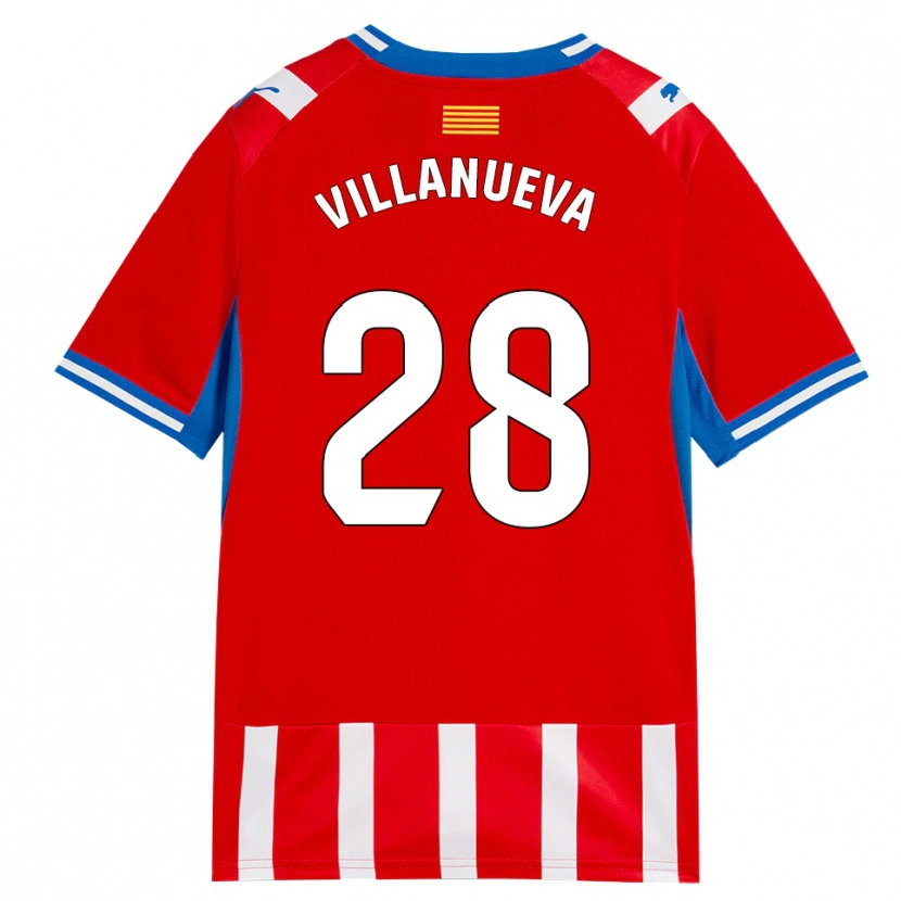 Danxen Kinderen Pablo Villanueva #28 Rood Wit Hemelsblauw Thuisshirt Thuistenue 2026/27 T-Shirt België