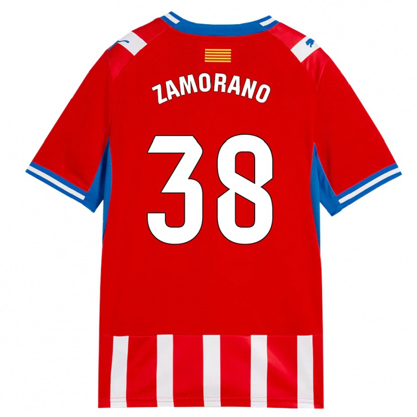 Danxen Kinderen Holmes Zamorano #38 Rood Wit Hemelsblauw Thuisshirt Thuistenue 2026/27 T-Shirt België