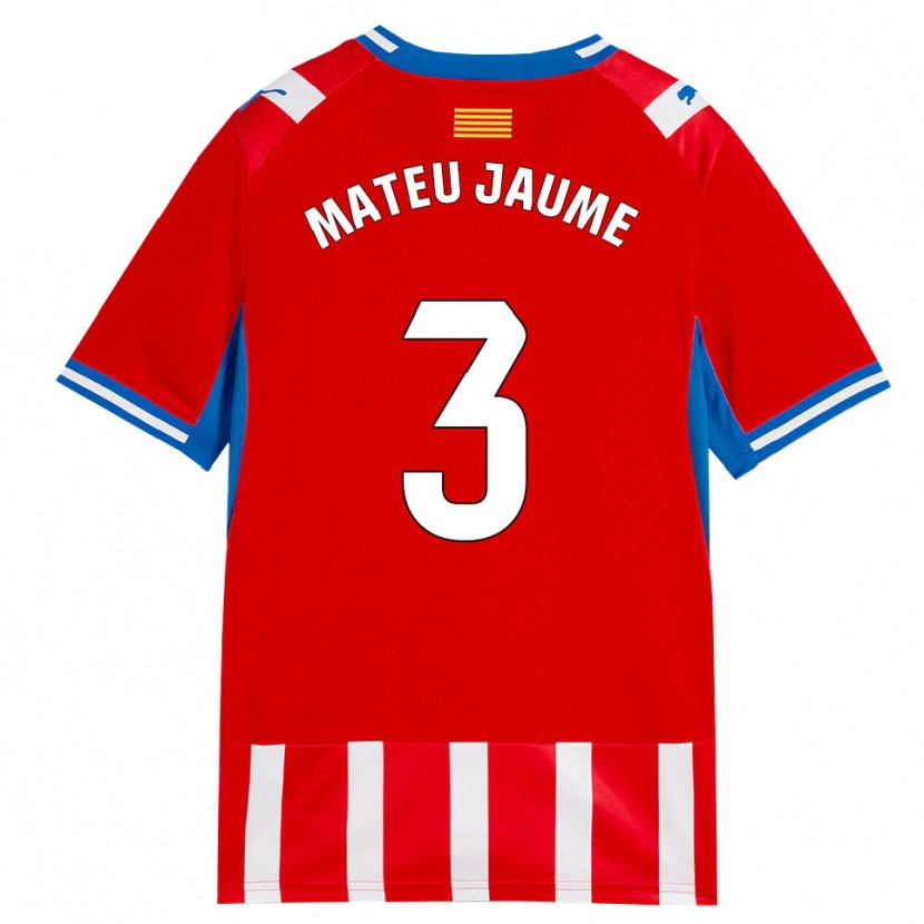 Danxen Kinderen Mateu Morey #3 Rood Wit Hemelsblauw Thuisshirt Thuistenue 2026/27 T-Shirt België