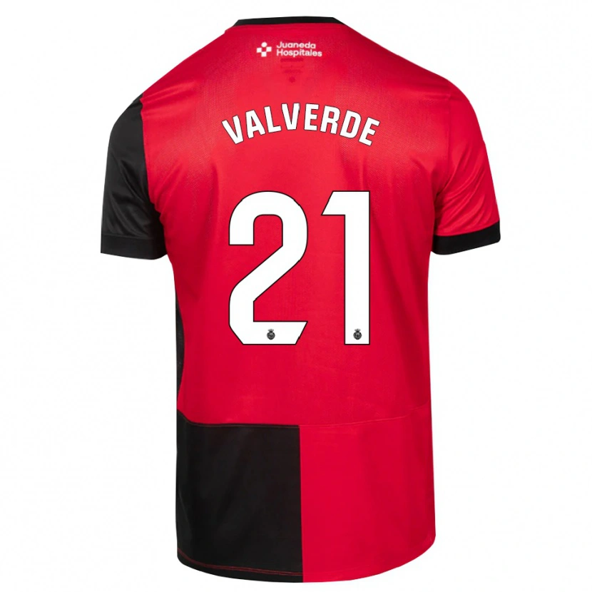 Danxen Kinderen David Valverde #21 Zwart Rood Wit Thuisshirt Thuistenue 2026/27 T-Shirt België