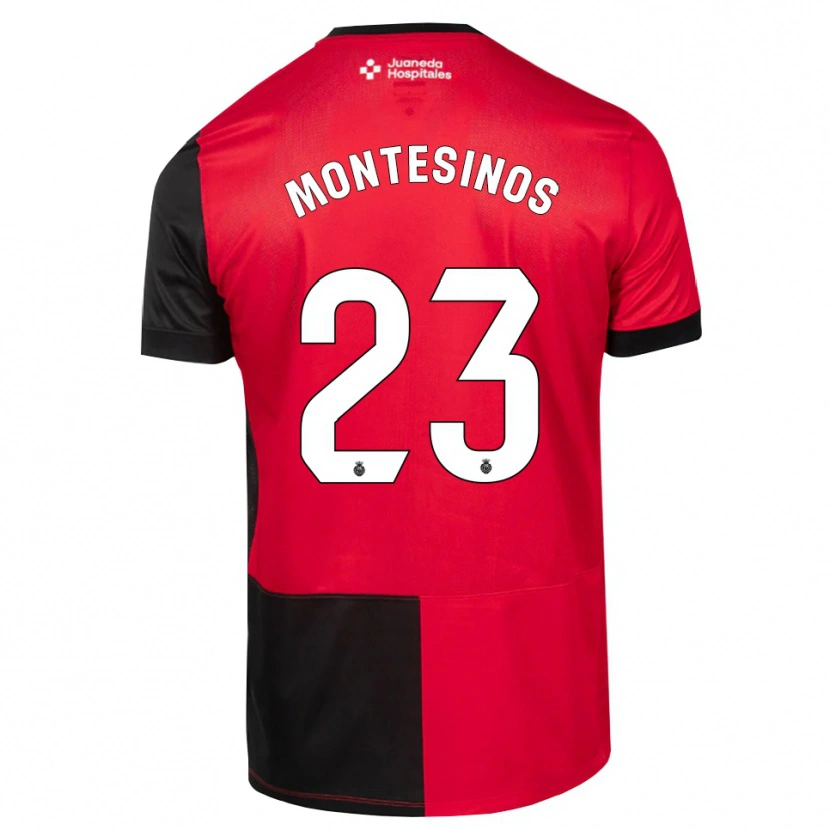 Danxen Kinderen Pol Montesinos #23 Zwart Rood Wit Thuisshirt Thuistenue 2026/27 T-Shirt België