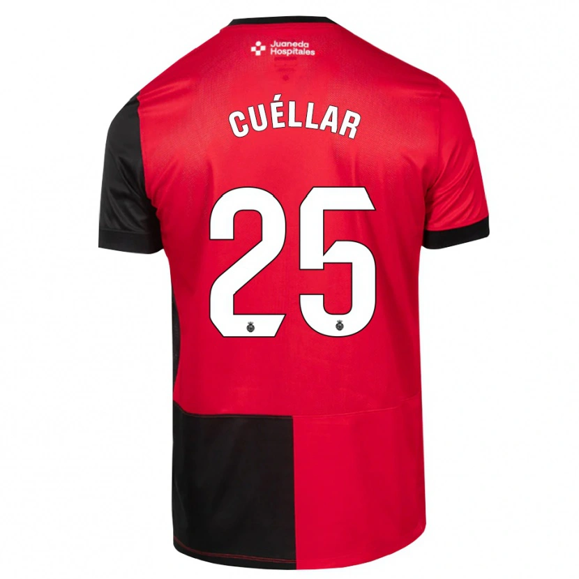 Danxen Kinderen Iván Cuéllar #25 Zwart Rood Wit Thuisshirt Thuistenue 2026/27 T-Shirt België