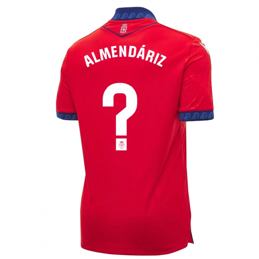 Danxen Kinderen Kike Almendáriz #0 Rood Marineblauw Wit Thuisshirt Thuistenue 2026/27 T-Shirt België