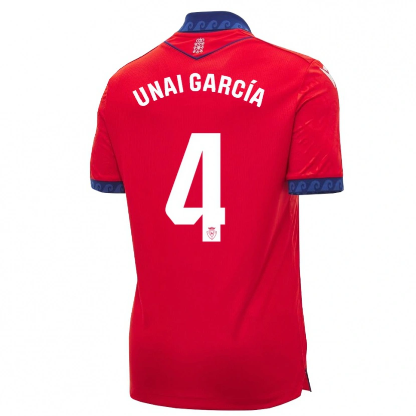 Danxen Kinderen Unai García #4 Rood Marineblauw Wit Thuisshirt Thuistenue 2026/27 T-Shirt België