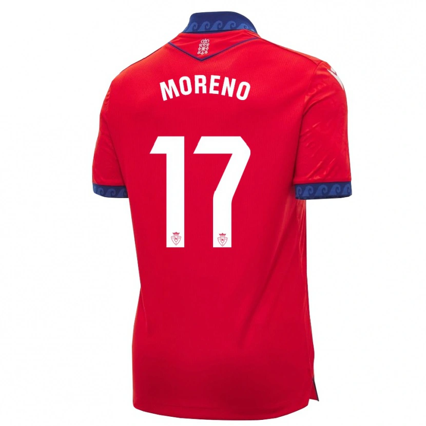 Danxen Kinderen Pablo Moreno #17 Rood Marineblauw Wit Thuisshirt Thuistenue 2026/27 T-Shirt België