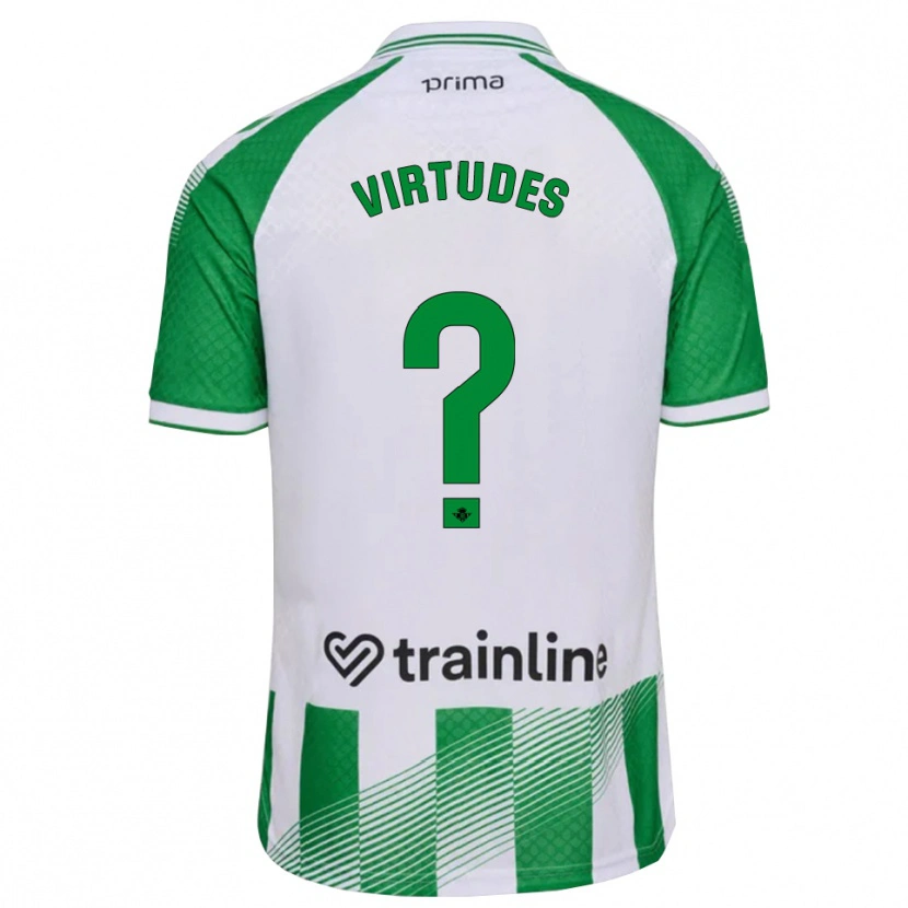 Danxen Kinderen Adrián Virtudes #0 Lichtgroen Zwart Wit Thuisshirt Thuistenue 2026/27 T-Shirt België