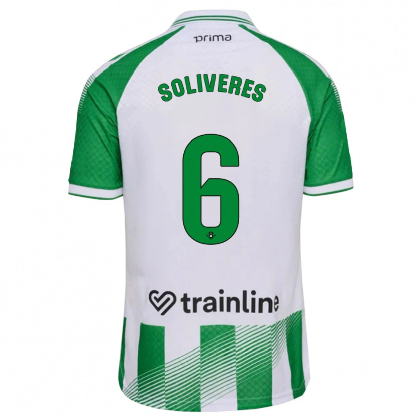 Danxen Kinderen Gema Soliveres #6 Lichtgroen Zwart Wit Thuisshirt Thuistenue 2026/27 T-Shirt België
