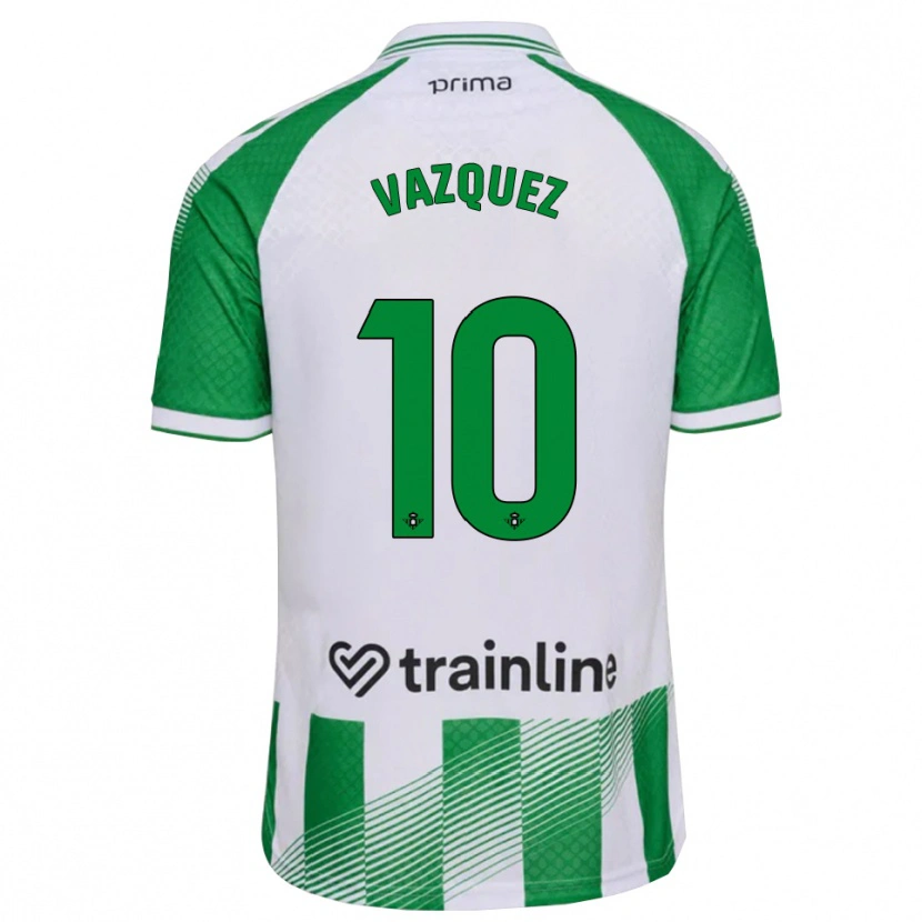 Danxen Kinderen Alejandro Vázquez #10 Lichtgroen Zwart Wit Thuisshirt Thuistenue 2026/27 T-Shirt België
