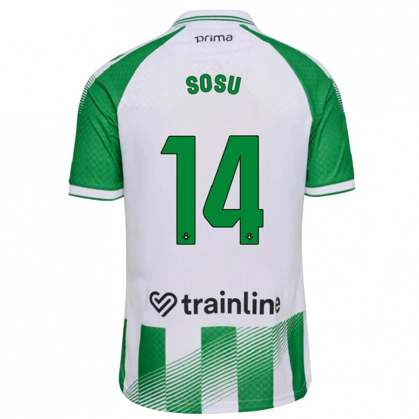 Danxen Kinderen Kwame Sosu #14 Lichtgroen Zwart Wit Thuisshirt Thuistenue 2026/27 T-Shirt België