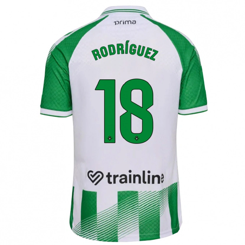 Danxen Kinderen Juan Rodríguez #18 Lichtgroen Zwart Wit Thuisshirt Thuistenue 2026/27 T-Shirt België
