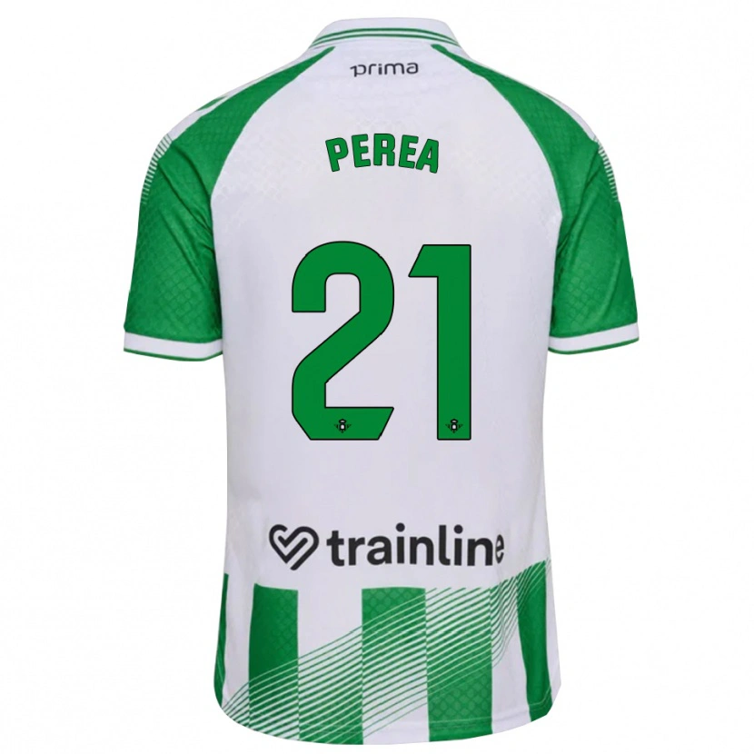 Danxen Kinderen Paula Perea #21 Lichtgroen Zwart Wit Thuisshirt Thuistenue 2026/27 T-Shirt België
