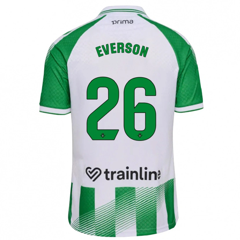Danxen Kinderen Everson Luis Santana Dos Santos #26 Lichtgroen Zwart Wit Thuisshirt Thuistenue 2026/27 T-Shirt België