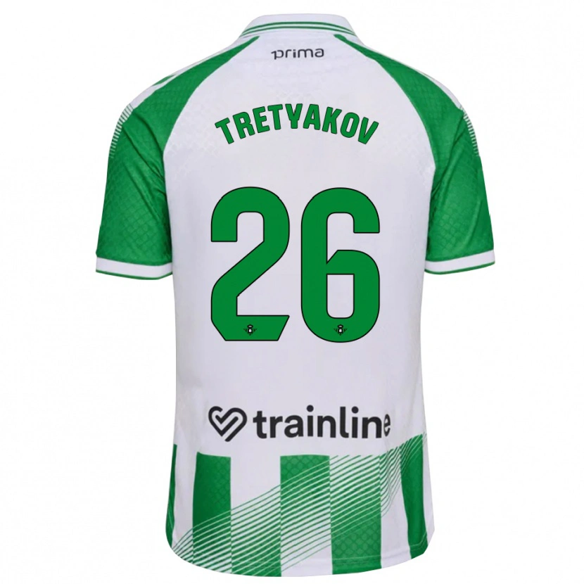 Danxen Kinderen Ivan Tretyakov #26 Lichtgroen Zwart Wit Thuisshirt Thuistenue 2026/27 T-Shirt België