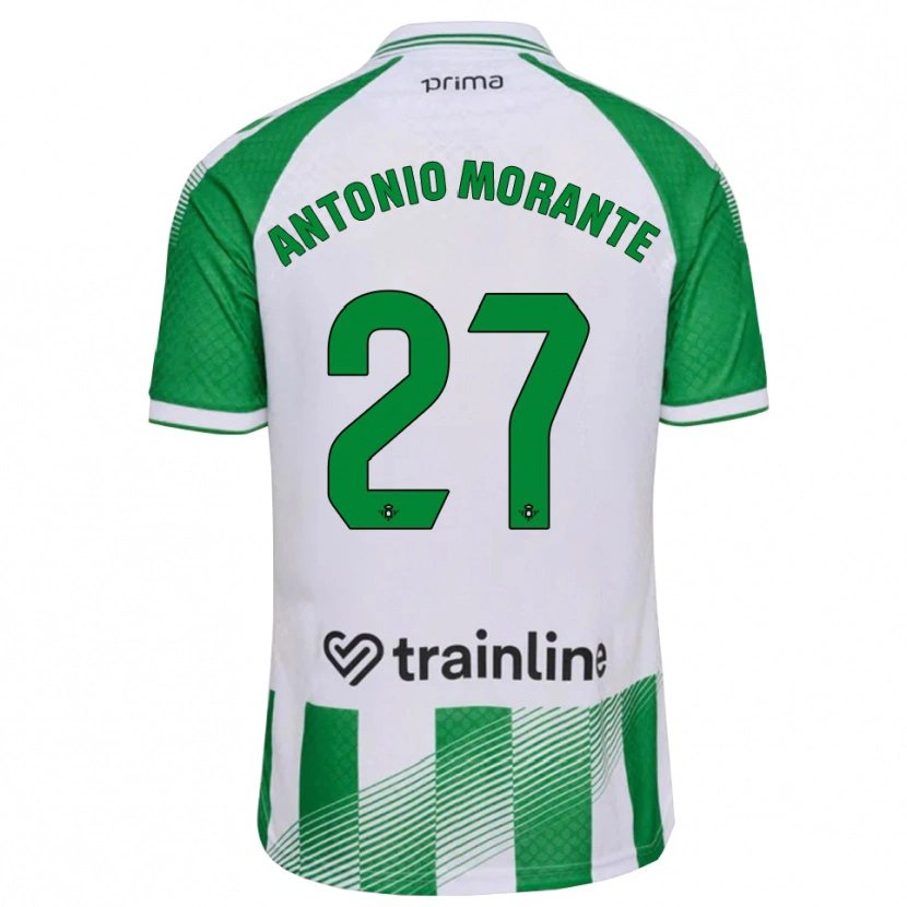 Danxen Kinderen José Antonio Morante #27 Lichtgroen Zwart Wit Thuisshirt Thuistenue 2026/27 T-Shirt België
