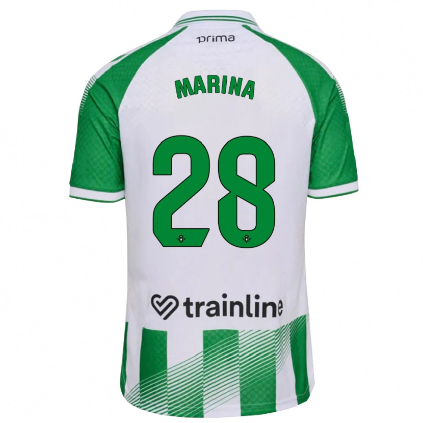 Danxen Kinderen Marina Sánchez #28 Lichtgroen Zwart Wit Thuisshirt Thuistenue 2026/27 T-Shirt België