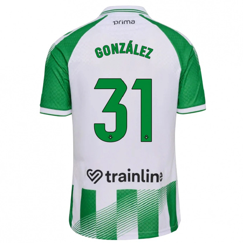 Danxen Kinderen Manu González #31 Lichtgroen Zwart Wit Thuisshirt Thuistenue 2026/27 T-Shirt België