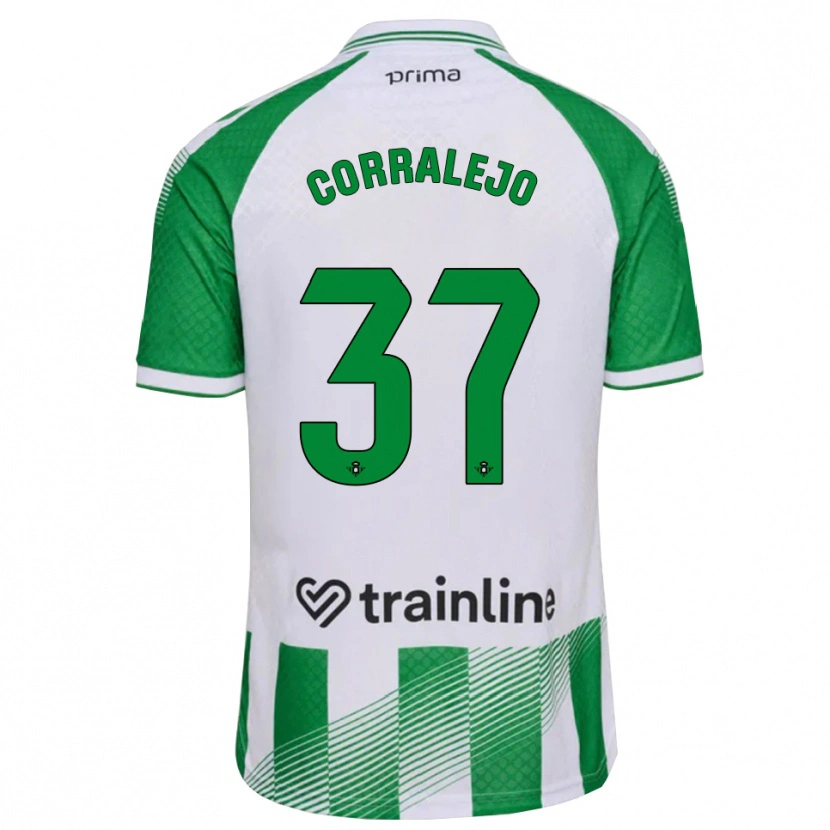 Danxen Kinderen Iván Corralejo #37 Lichtgroen Zwart Wit Thuisshirt Thuistenue 2026/27 T-Shirt België