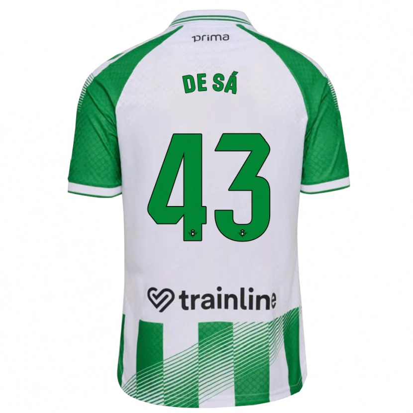Danxen Kinderen Rubén De Sá #43 Lichtgroen Zwart Wit Thuisshirt Thuistenue 2026/27 T-Shirt België