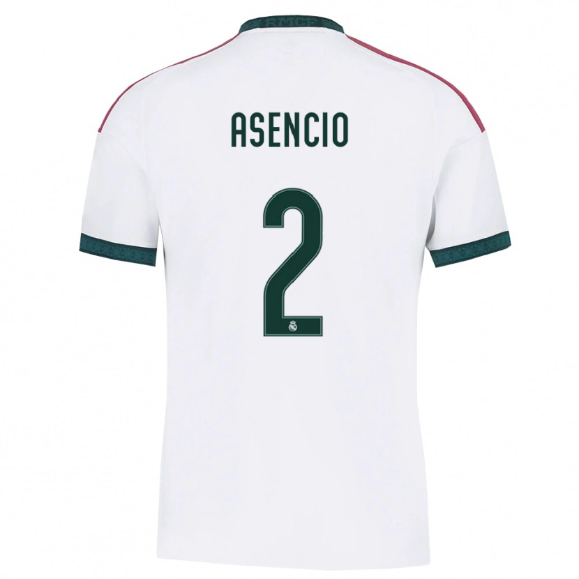 Danxen Kinderen Raúl Asencio #2 Donkergroen Wit Rood Thuisshirt Thuistenue 2026/27 T-Shirt België
