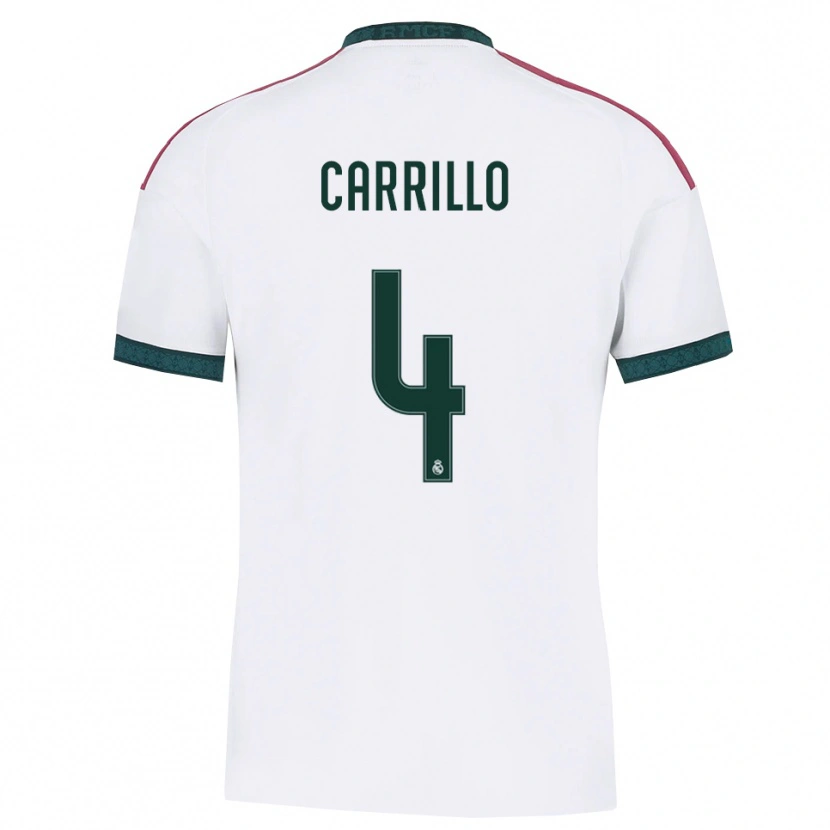 Danxen Kinderen Alvaro Carrillo #4 Donkergroen Wit Rood Thuisshirt Thuistenue 2026/27 T-Shirt België