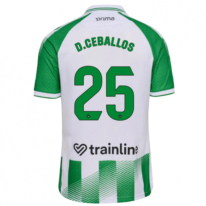Danxen Kinderen Dani Ceballos #25 Lichtgroen Zwart Wit Thuisshirt Thuistenue 2026/27 T-Shirt België