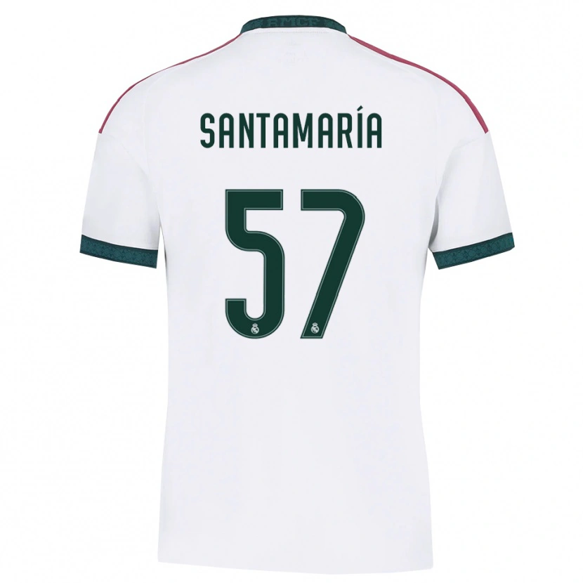 Danxen Kinderen Fran Santamaría #57 Donkergroen Wit Rood Thuisshirt Thuistenue 2026/27 T-Shirt België