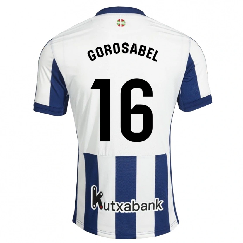 Danxen Kinderen Gorka Gorosabel #16 Marineblauw Wit Goudenrood Thuisshirt Thuistenue 2026/27 T-Shirt België