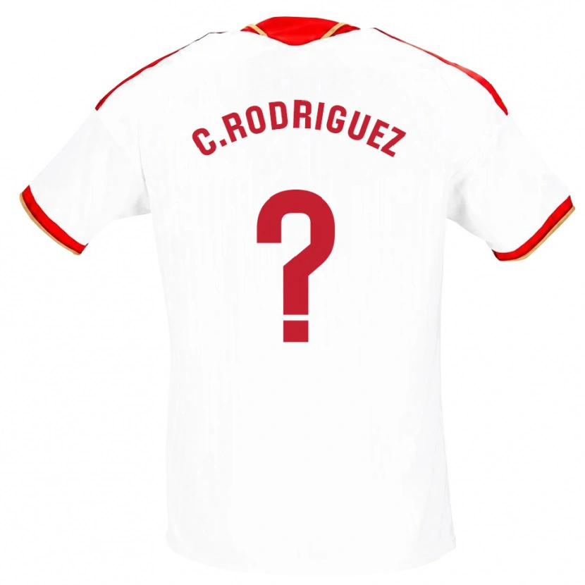 Danxen Kinderen Carlos Rodríguez #0 Wit Rood Thuisshirt Thuistenue 2026/27 T-Shirt België