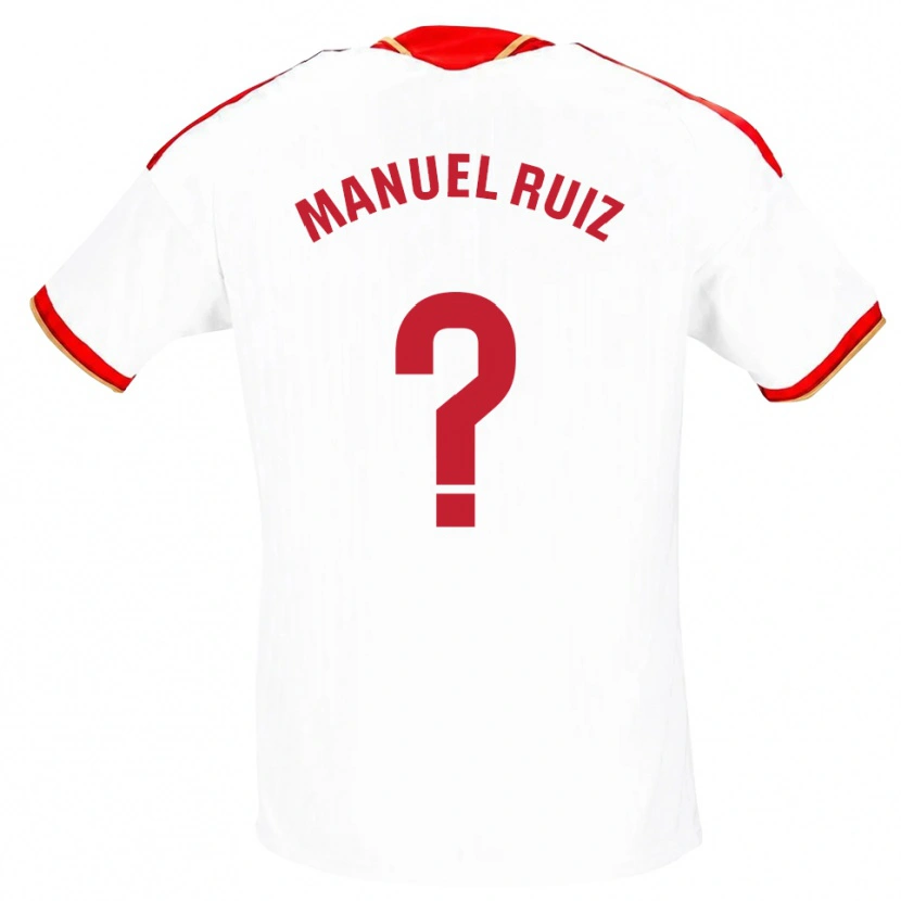 Danxen Kinderen José Manuel Ruiz #0 Wit Rood Thuisshirt Thuistenue 2026/27 T-Shirt België