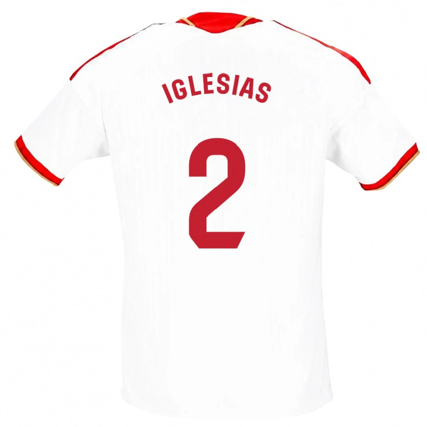 Danxen Kinderen Juan Iglesias #2 Wit Rood Thuisshirt Thuistenue 2026/27 T-Shirt België