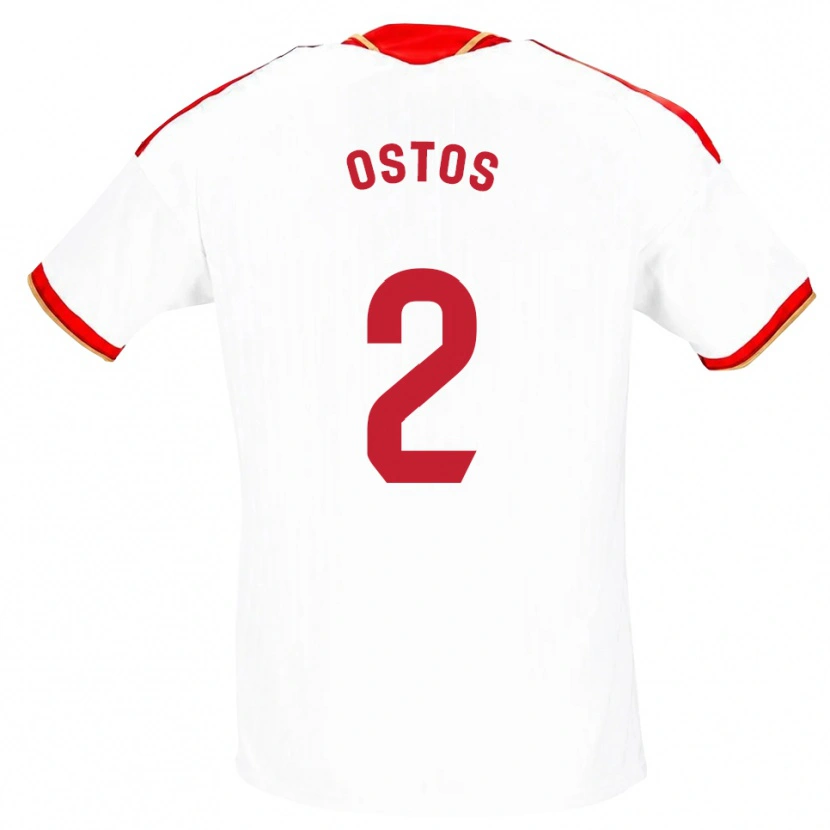 Danxen Kinderen Fran Ostos #2 Wit Rood Thuisshirt Thuistenue 2026/27 T-Shirt België
