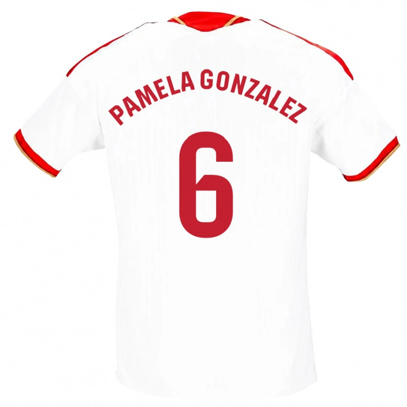 Danxen Kinderen Cinthia Pamela González Medina #6 Wit Rood Thuisshirt Thuistenue 2026/27 T-Shirt België